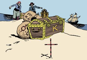Transport van de schat Illustratie uit 