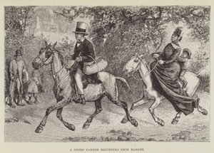 Een slavenhandelaar die terugkeert van de markt door George Augustus Sala
