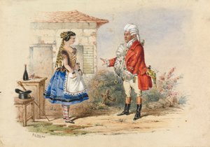 Adina en Dr. Dulcamara, Scène uit Donizetti