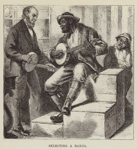 Een banjo selecteren door George Augustus Sala