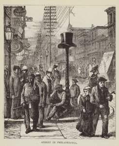 Straat in Philadelphia door George Augustus Sala