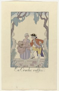 Falbalas et Fanfreluches pour 1925 : La Cruche caffée door George Barbier