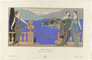 Gazette du Bon Ton, 1914 - No. 6, Pl. 57: Isola Bella / Avondjurken van Redfern