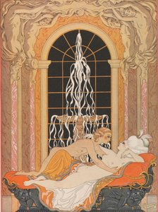 Illustratie voor de briefroman Gevaarlijke Verbintenissen Les Liaisons dangereuses, 1934