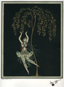 Tamara Karsavina in het ballet De Vuurvogel van I. Stravinsky door George Barbier