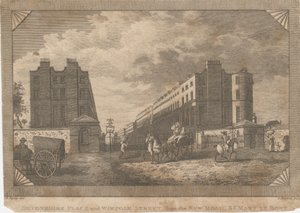 Devonshire Place en Wimpole Street, vanaf de Nieuwe Weg, St. Mary Le Bone
