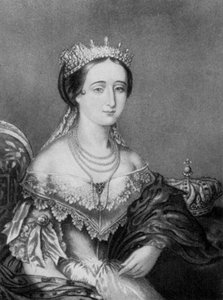 Eugenie de Montijo, Keizerin-gemalin van Frankrijk ca. 1853-1857, 1910 door George Baxter