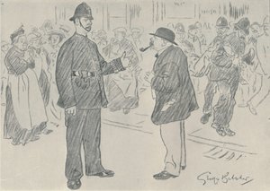 Politie en het Volk, 1920 door George Belcher