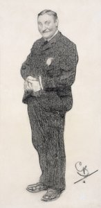 Portret van H.G. Wells door George Belcher