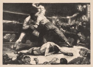 Een knock-out door George Bellows