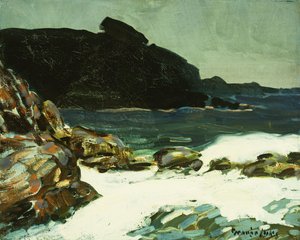 De richel, Cape Elizabeth, Maine door George Benjamin Luks