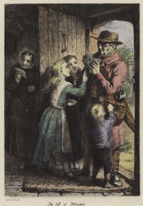 Een postbode bezorgt post aan een huis op Valentijnsdag