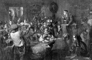 De veiling, laatste dag van de verkoop, de internationale tentoonstelling, 1862
