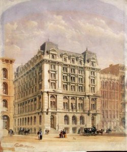 Een wedstrijdtekening voor het Equitable Assurance Building