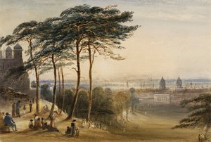 Greenwich vanaf Observatory Hill, c.1850