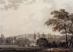 Uitzicht op de torens en spitsen van Oxford, Oxfordshire door George Bulteer Fisher