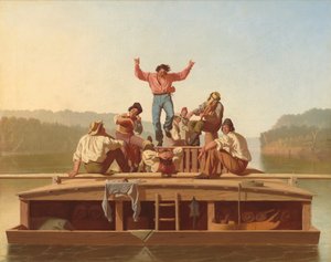 De Vrolijke Vlotmannen door George Caleb Bingham