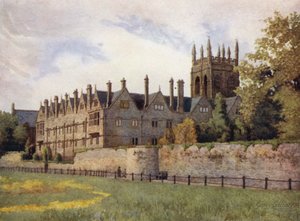 Oxford: Merton College vanaf de Velden door George Carline