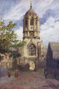 Oxford: Tom Tower, Christ Church (kleur litho)