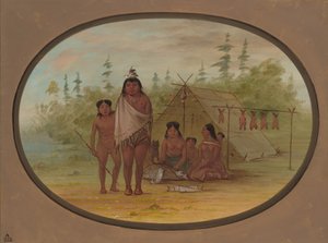 Een Flathead-hoofdman met zijn familie, 1855-1869