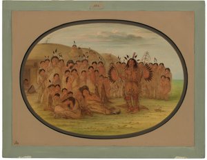 Een Mandan medicijnman door George Catlin