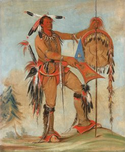 Ah-móu-a, de walvis, een van de belangrijkste dapperen van Kee-o-kúk door George Catlin