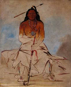 Ah-sháw-wah-róoks-te, Medicine Horse, een grote Pawnee dappere door George Catlin