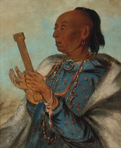 Ah-tón-we-tuck, Haantje Kalkoen, Zijn Gebed Herhalen door George Catlin