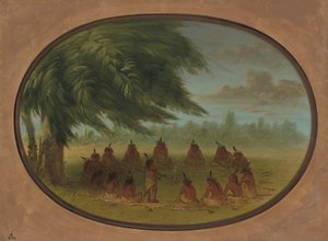 Een Indiaanse raad - Sioux
