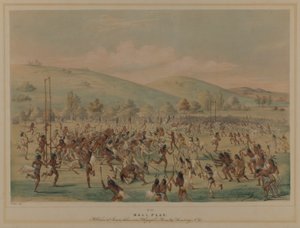 Balspel (La Crosse) door George Catlin
