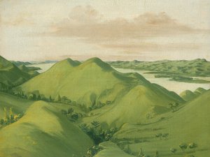 Prachtige Grassy Bluffs, 110 mijl boven St. Louis door George Catlin
