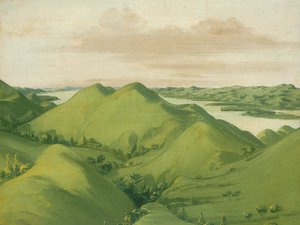 Mooie Grasrijke Kliffen, 110 mijl boven St. Louis door George Catlin
