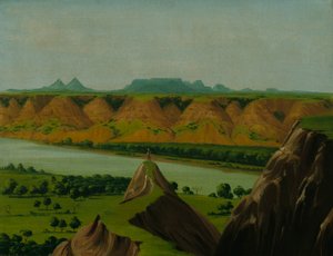 Big Bend aan de Upper Missouri, 1900 mijl boven St. Louis door George Catlin