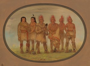 Black Hawk en vijf andere Saukie-gevangenen, 1861-1869 door George Catlin