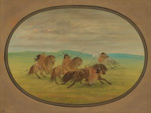 Camanchee Ruiterkunst, 1861-1869 door George Catlin
