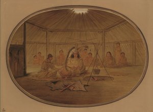 Catlin Geëerd door de Mandan Hoofd, 1861-1869