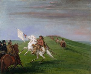 Comanche ontmoeten de Dragoons door George Catlin