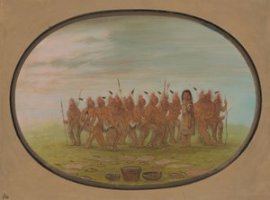 Dans naar de Berdache - Saukie (1861-1869) door George Catlin