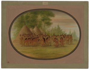 Adelaarsdans - Choctaw door George Catlin