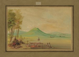 Expeditie gekampeerd op een Texaanse prairie, april 1686, 1847-48 door George Catlin