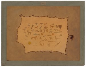 Facsimile van een Ojibbeway Mantel door George Catlin
