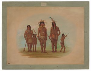 Vijf Iquito Indianen