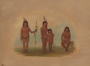 Vier Goo-a-give Indianen, 1854-1869