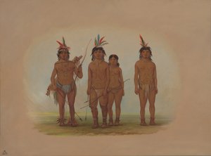 Vier Macouchi-indianen, 1854-1869