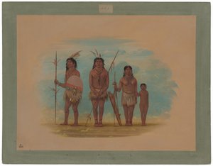 Vier Xingu Indianen