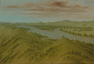 Grassy Bluffs, Boven-Missouri, 1861-1869 door George Catlin