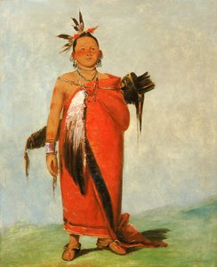 Hongs-káy-dee, groot opperhoofd, zoon van de rook door George Catlin