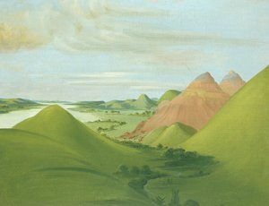 Iron Bluff, 1200 mijl boven St. Louis door George Catlin