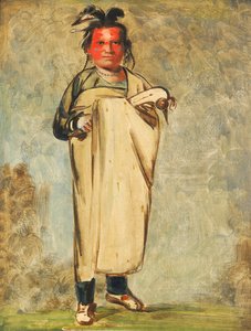 Káw-kaw-ne-chóo-a, een dappere door George Catlin