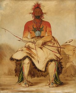 La-dóo-ke-a, Buffalo Bull, een grote Pawnee krijger door George Catlin
